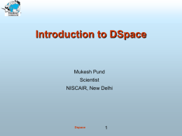 DSpace: Administration