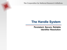 The Handle System