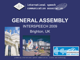 ISCA 2003 General Assembly