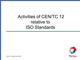 LIAISON REPORT from CEN/TC 12