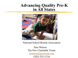 Advancing Quality Pre-K in ALL States