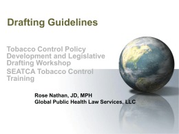 10 Drafting Guidelines - ASH > Action on Smoking & Health