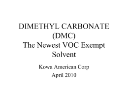 DIMETHYL CARBONATE - Kowa Company. Ltd.