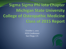 Sigma Sigma Phi Iota Chapter Michigan State University