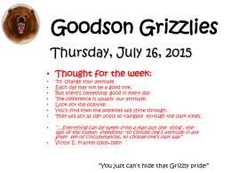 GOODSON GRIZZLIES MONDAY, AUGUST 26, 2013