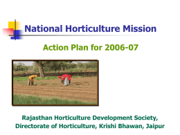 Horticulture in Rajasthan - National Horticulture Mission