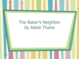 The Baker’s Neighbor by Adele Thane