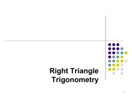 Right Triangle Trigonometry - Pascack Valley Regional High
