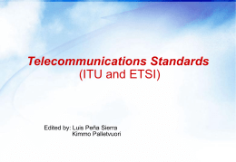 Telecommunication Standards - TKK