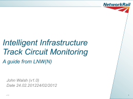 Intelligent Infrastructure Track Circuit Monitoring