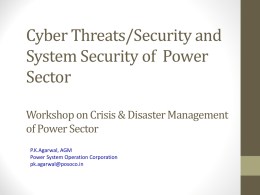 Power System SCADA/DMS, Sensors, and Cyber Security