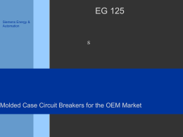 Siemens EG Circuit Breaker Product Presentation