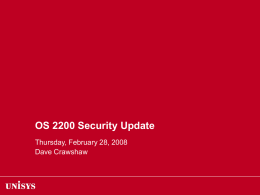 OS 2200 Security Update