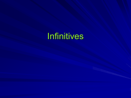 Infinitives - Christian Brothers High School