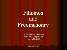 Philippine Freemasonry - Important Notice for Mastermason