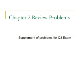 Chapter 2 Review Problems