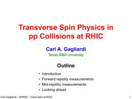 pp Collisions at RHIC