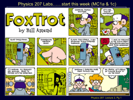 Physics 207: Lecture 2 Notes