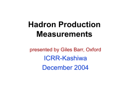 Hadron Production Measurements
