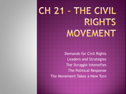 Ch 21 – The Civil Rights Movement