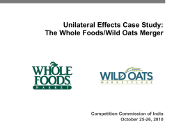 Econometric Analysis of The Whole Foods/Wild Oats Transaction