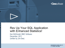 Rev Up Your SQL Application with Enhanced Statistics!