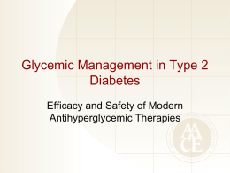 Glycemic Management in Type 2 Diabetes