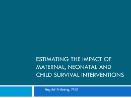 The Child Survival IMPACT Model: A quick start