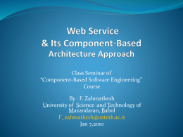 Web Service - Iran University of Science and Technology