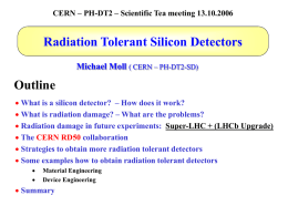 Radiation Damage in Silicon Detectors