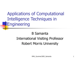 Applications of Computational Intelligence Techniques in