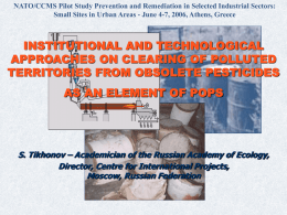INSTITUTIONAL AND TECHNOLOGICAL APPROACHES ON …