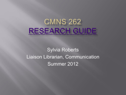 CMNS 362 - SFU Library