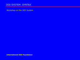 DOI System: Syntax