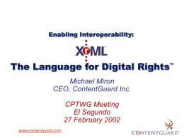 XrML Presentation