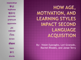 How Age, Motivation, and Learning Styles Impact Secondary