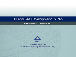 Iran Oil and Gas Industry