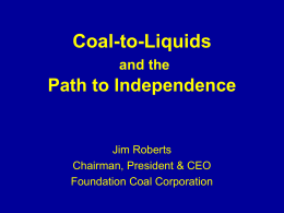 Coal and US Energy Independence