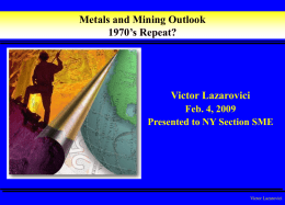 Base Metals Outlook - SME The New York Section