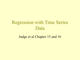 Regression with Time Series Data