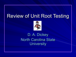 Review of Unit Root Testing
