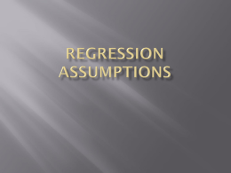 Regression Assumptions - Division of Social Sciences