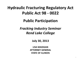 Illinois Hydraulic Fracturing Act HB 2615