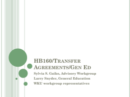 HB160/Transfer Agreements/Gen Ed