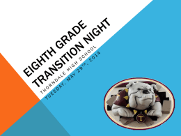 Eighth Grade Transition Night