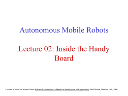 EE462 Principles of Mobile Robots Autumn 2000