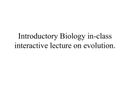Introductory Biology in-class interactive lecture on