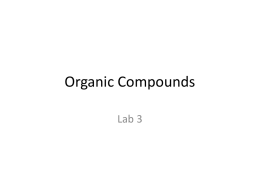 Organic Compounds - Harford Community College
