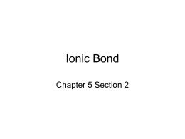 Ionic Bond - Toll Middle School