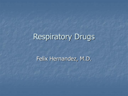 Respiratory Drugs - Acupuncture and Massage College
